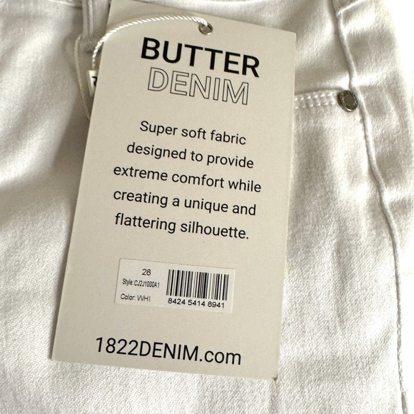 NWOT 1822 Denim Classic Skinny Butter denim Jeans jeggings Womens 28 White - Picture 4 of 12